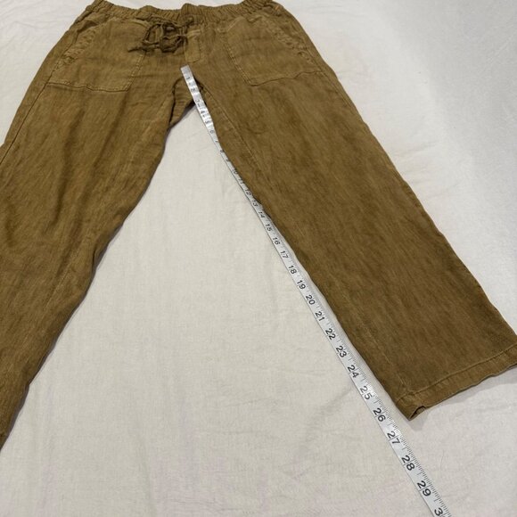 Kut from the Kloth Drawcord Waist Linen Blend Cropped Pants Size M. - Picture 6 of 8